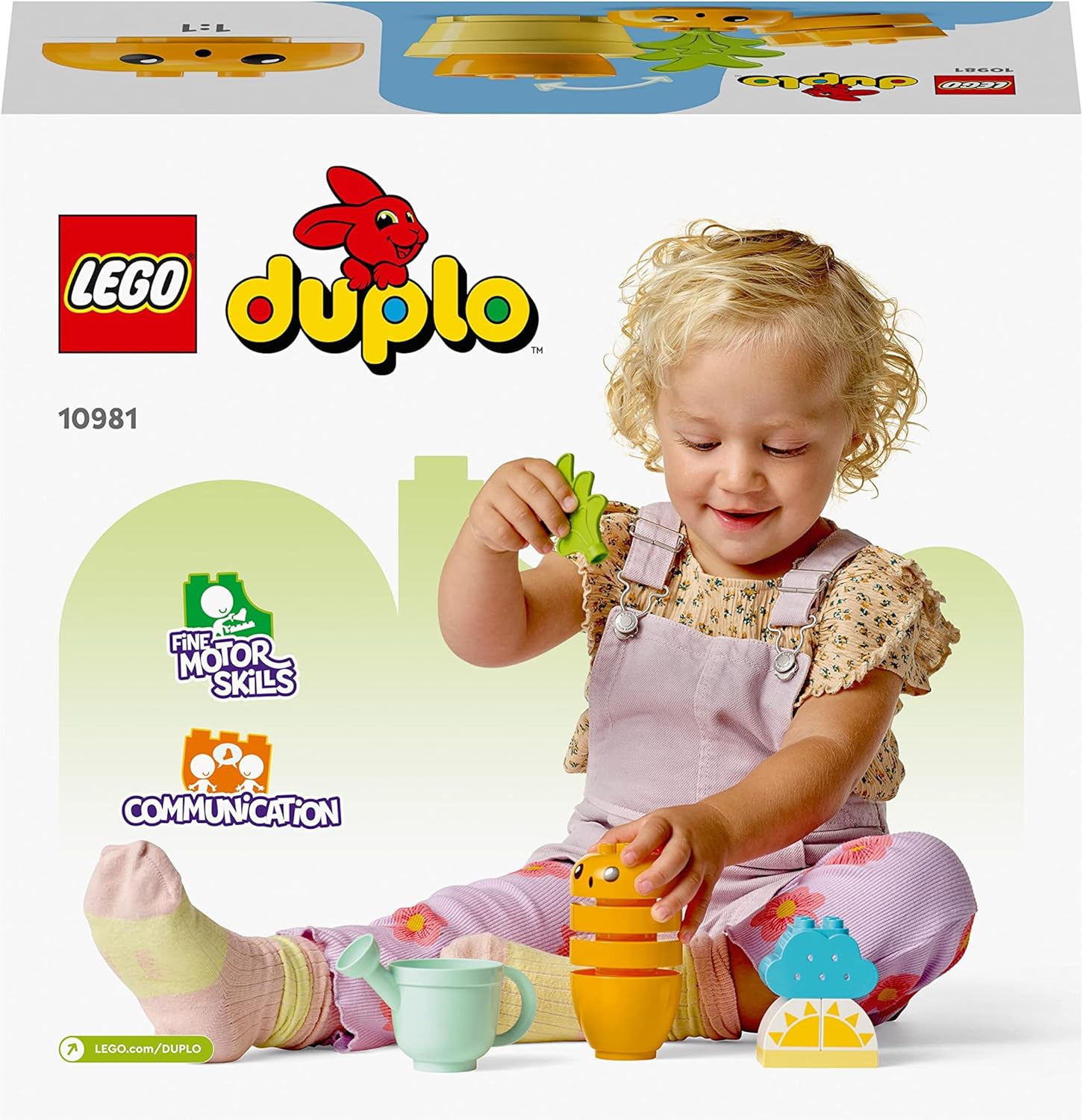 LEGO 10981 DUPLO My First Growing Carrot, Stacking Toys for Babies 1.5+ Years Old with 4 Vegetable Bricks, Learning Educational Toy for Toddlers