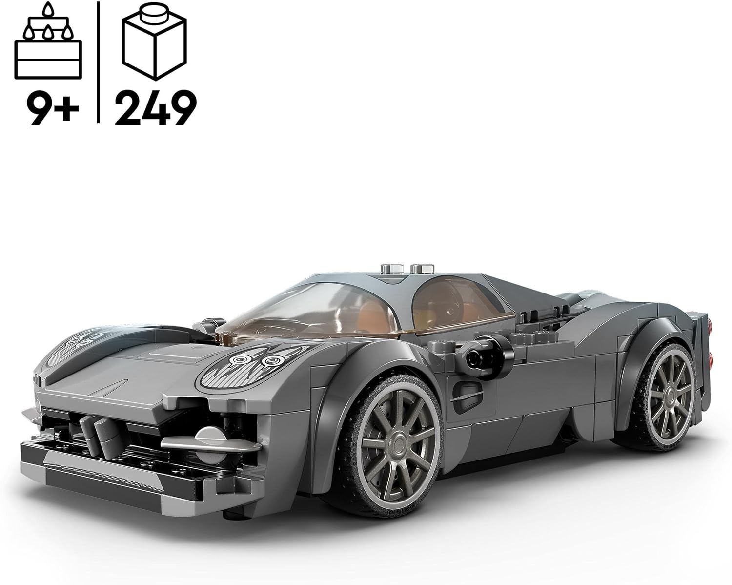 LEGO Speed Champions Pagani Utopia Race Car Toy Model Building Kit, Italian Hypercar, Collectible Racing Vehicle, 2023 Set 76915 Single