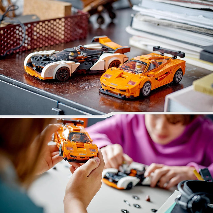 LEGO Speed Champions McLaren Solus GT & McLaren F1 LM Set, 2 Iconic Race Car Toys for 9 Plus Year Old Boys & Girls, Hypercar Model Building Kit, Collectible Gift for Kids 76918 Single