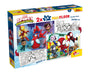 Lisciani - MARVEL - Spidey - Puzzle de 2x24 piezas - Puzzle 2 en 1 - Doble cara - Dorso para colorear - Juego educativo - A partir de 3 años - Fomenta la creatividad - 50 x 35 cm