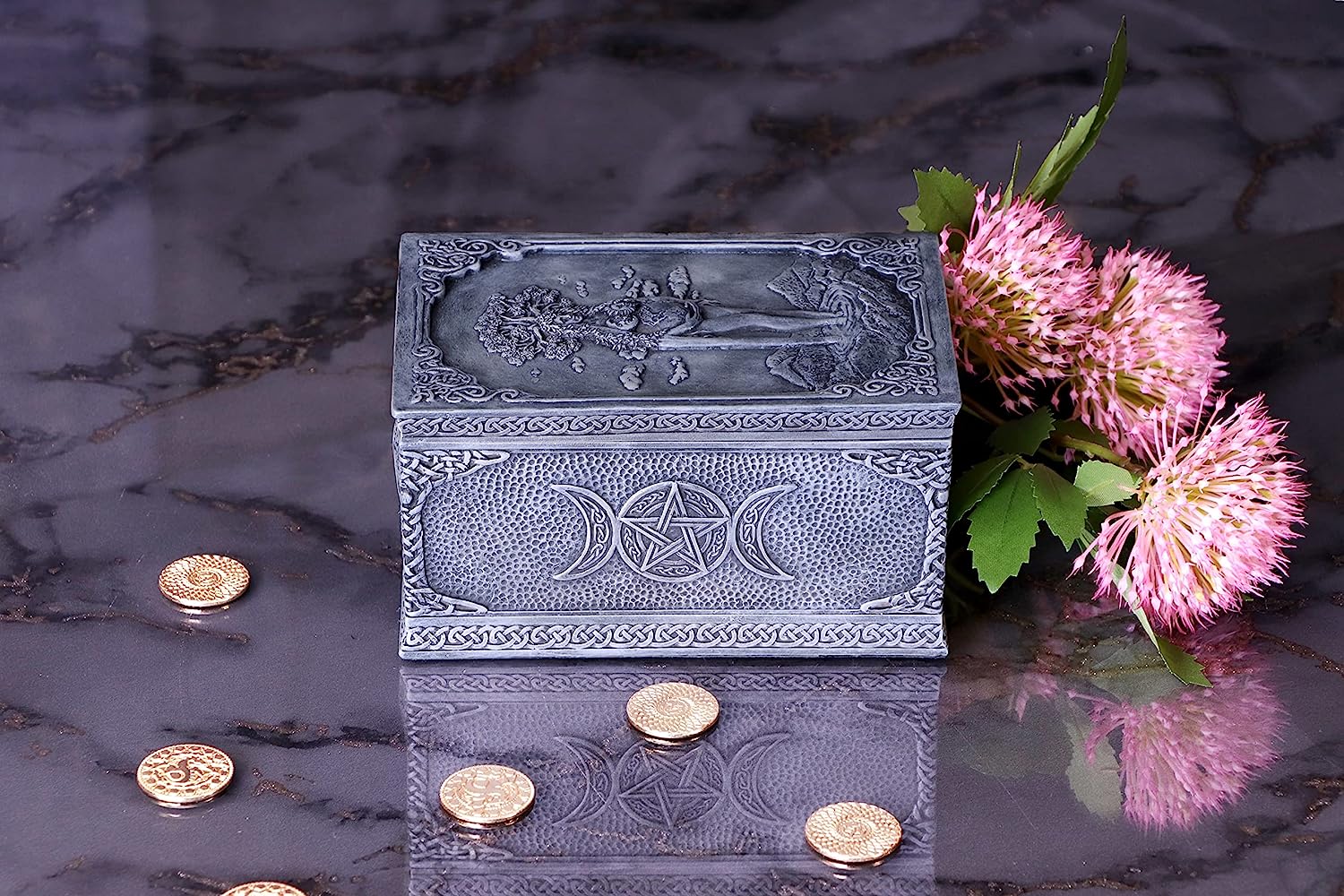 Nemesis Now Mother Earth Box, Grey, 15.5cm