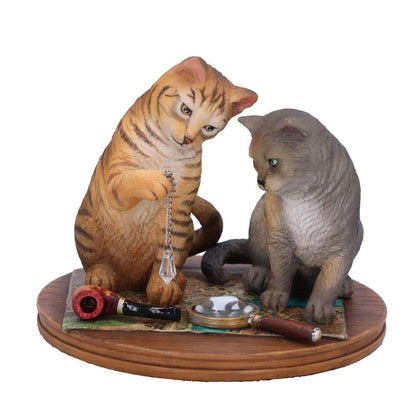 Nemesis Now Lisa Parker Purrlock Holmes, Brown, 10.5cm