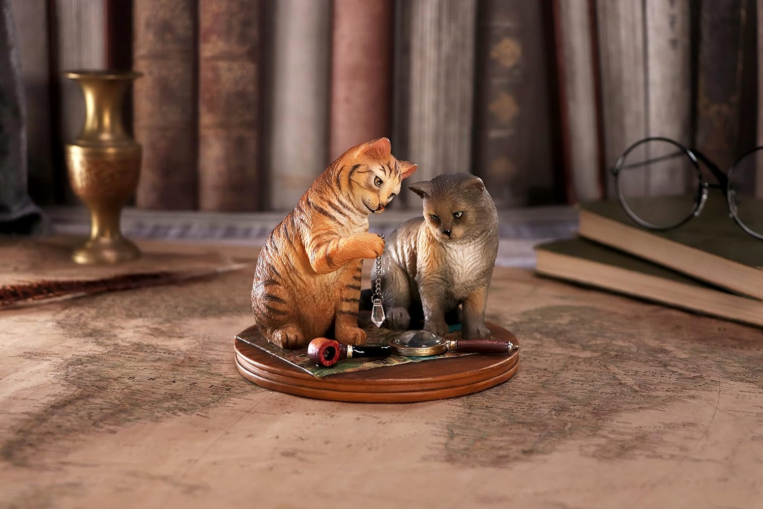 Nemesis Now Lisa Parker Purrlock Holmes, Brown, 10.5cm