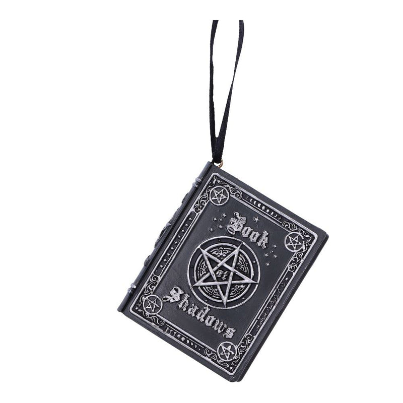 Nemesis Now Adorno Colgante de Libro de Sombras de 7,2 cm, Resina, Negro, Adorno Colgante de Libro de Sombras, diseño Barroco, Amantes de Las Brujas, Fundido en la Mejor Resina