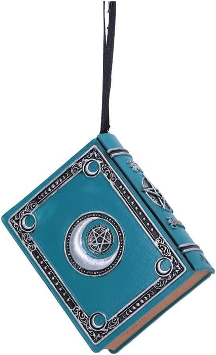 Nemesis Now Book of Dreams Hanging Ornament 7cm, Resin, Blue, Book of Dreams Hanging Ornament, Crescent Moon Design, Cast in the Finest Resin, Expertly Hand-Painted