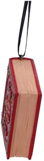 Nemesis Now Book of Spells Hanging Ornament, Red, 7cm