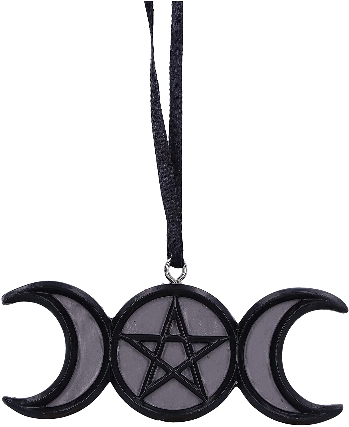 Nemesis Now Witching Wares Triple Moon Magic Hanging Ornament, Polyresin, 7.5cm