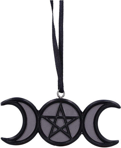 Nemesis Now Witching Wares Triple Moon Magic Hanging Ornament, Polyresin, 7.5cm