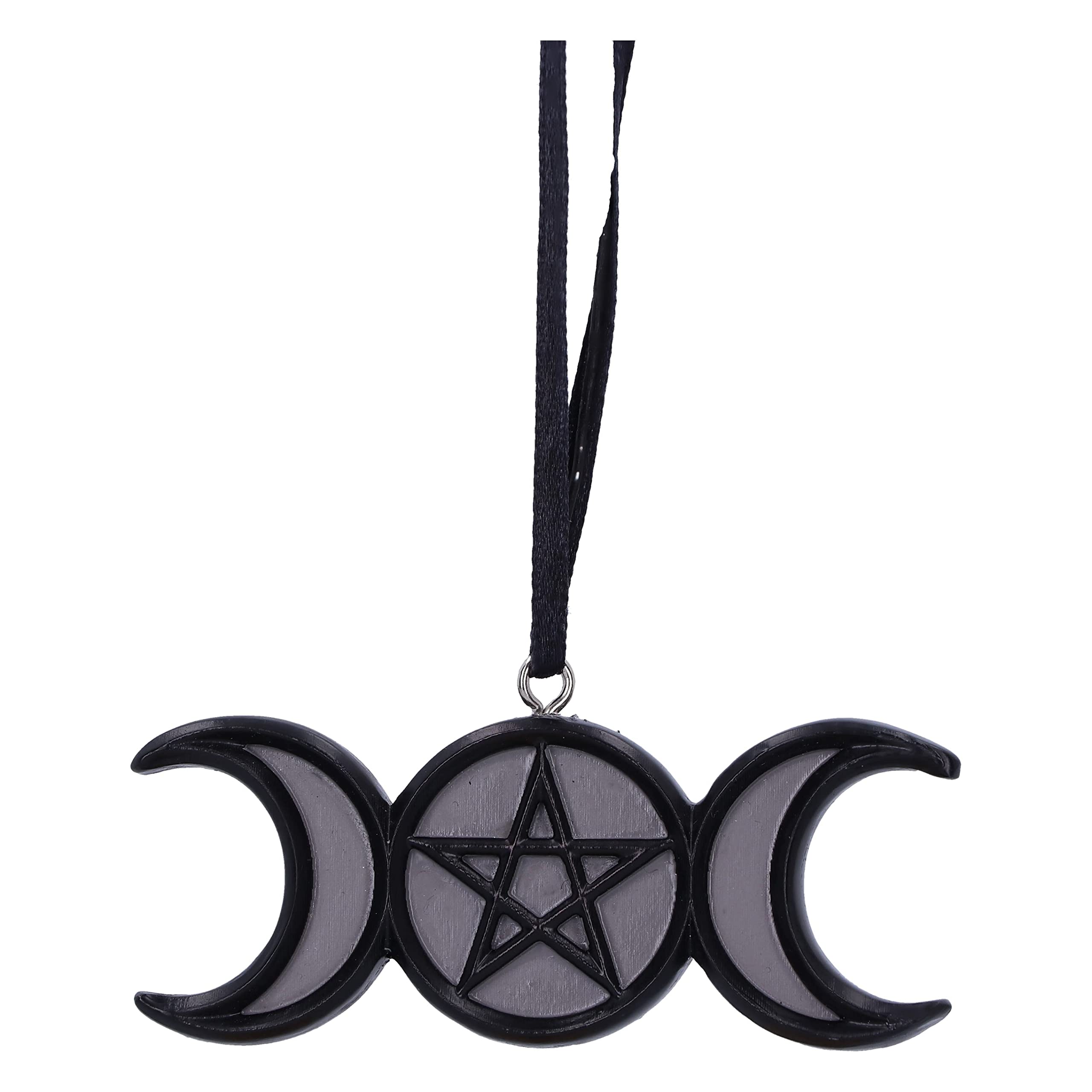 Nemesis Now Witching Wares Triple Moon Magic Hanging Ornament, Polyresin, 7.5cm