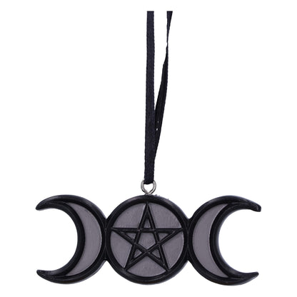 Nemesis Now Witching Wares Triple Moon Magic Hanging Ornament, Polyresin, 7.5cm