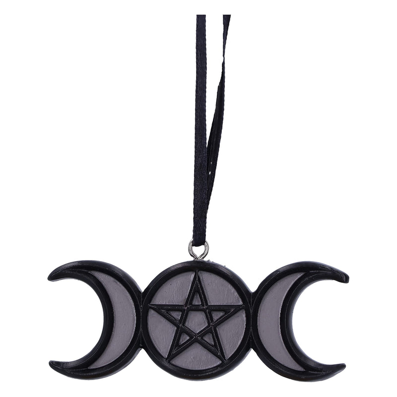 Nemesis Now Witching Wares Triple Moon Magic Hanging Ornament, Polyresin, 7.5cm