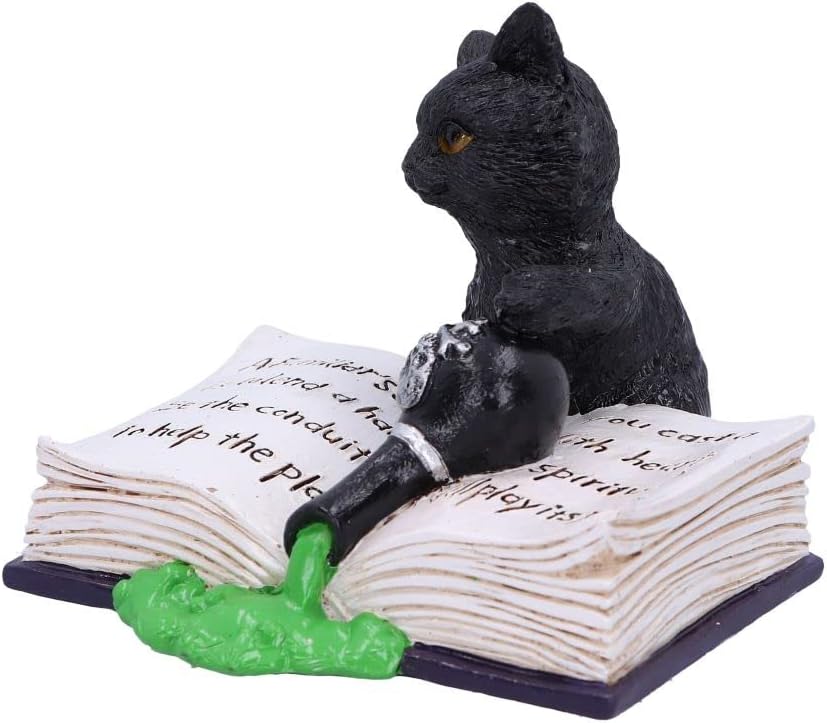 Nemesis Now Mischievous Feline Cat Figurine, Black, 10.5cm