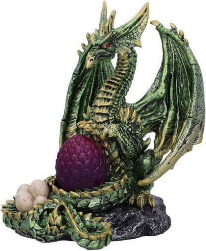 Nemesis Now Light Bearer Dragon Figurine, Green, 19.5cm