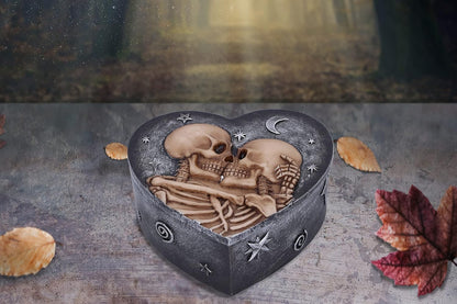 Nemesis Now Star Crossed Lovers Skeleton Box, Grey, 13.5cm