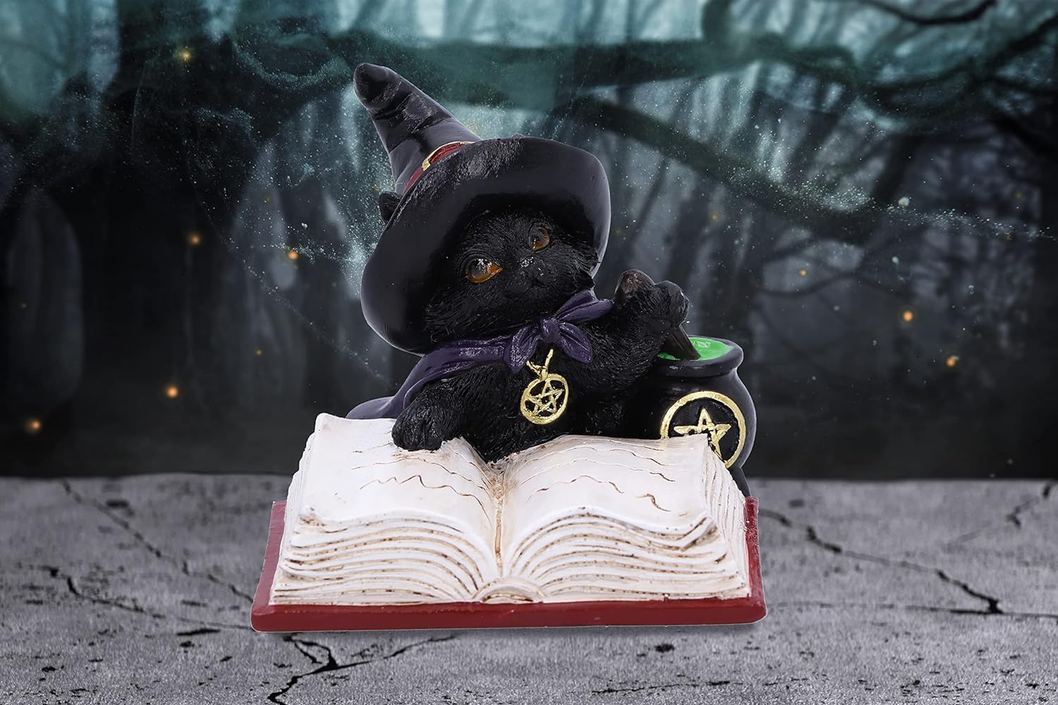Nemesis Now Familiar's Brew Cat Figurine, Black, 8.5cm