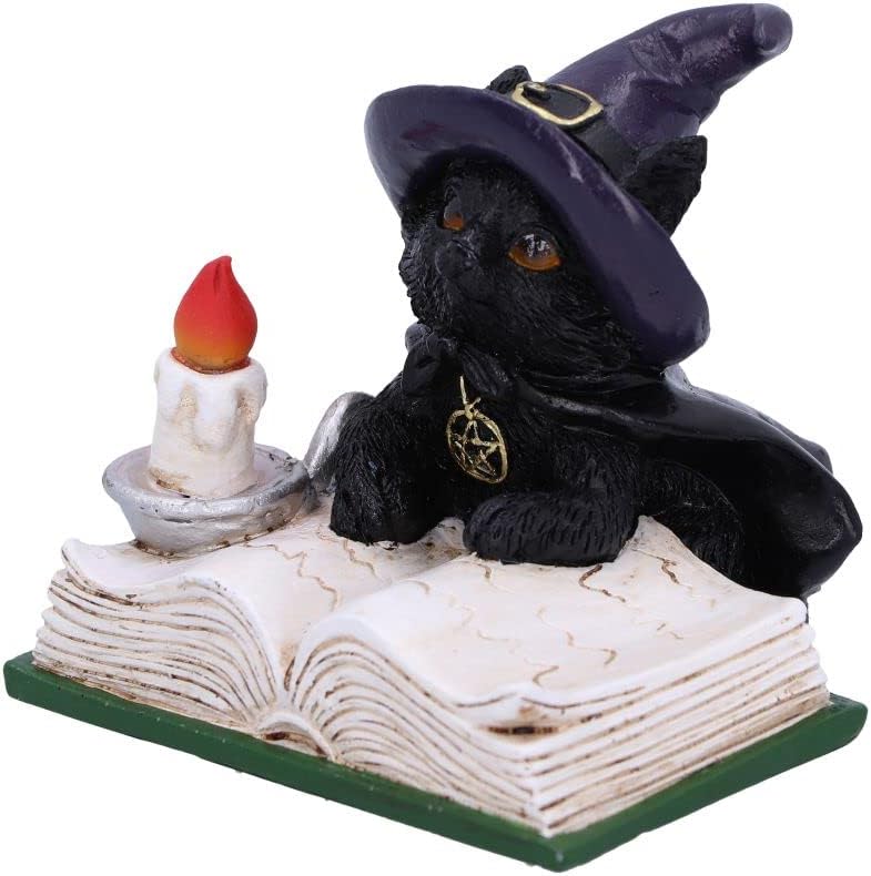 Nemesis Now Familiar's Spell Cat Figurine, Black, 8.5cm
