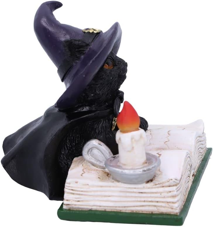 Nemesis Now Familiar's Spell Cat Figurine, Black, 8.5cm