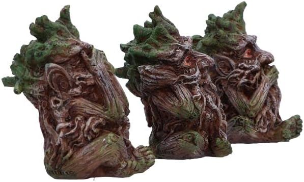 Nemesis Now Three Wise Ents Tree Spirit Figurines, Brown, 10cm