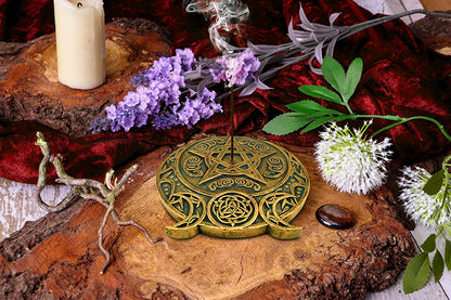 Triple Moon Fragrance Incense Burner 13.7Cm
