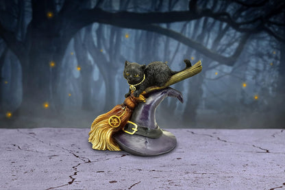 Nemesis Now Bewitched Cat Figurine, Multi Coloured, 13.3cm