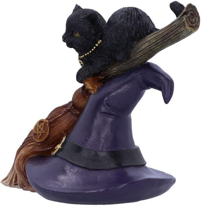 Nemesis Now Bewitched Cat Figurine, Multi Coloured, 13.3cm