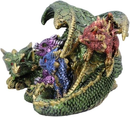 Nemesis Now Hatchling Horde Dragon Figurine, Green, 17.3cm