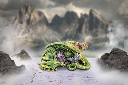 Nemesis Now Hatchling Horde Dragon Figurine, Green, 17.3cm