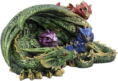Nemesis Now Hatchling Horde Dragon Figurine, Green, 17.3cm