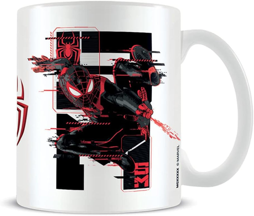 Pyramid International Spider-Man Web Glitch Miles Morales Mug Set (One Size) (Black/Red/White)