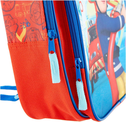 Undercover FSTU7601 Fireman Sam Backpack with Front Pocket and Padded Shoulder Straps Approx. 31 x 25 x 10 cm
