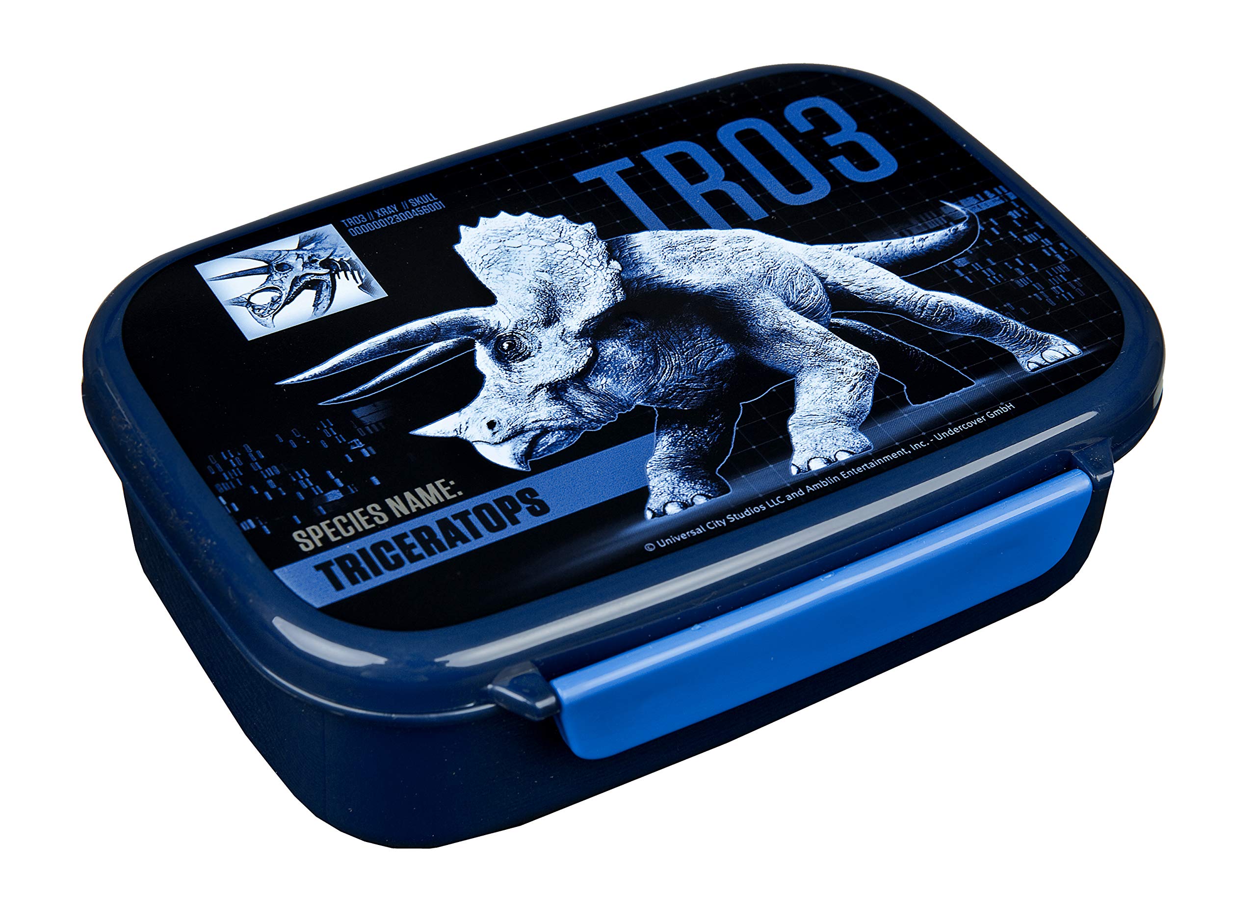 Scooli JURP9903 Children with removable insert-Jurassic World-nursery school made of plastic BPA free-sandwich lunch snack box, Flex, Normal