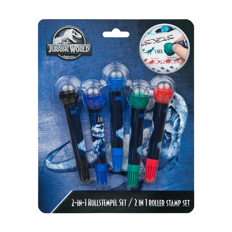Undercover JURP0743 Jurassic World 2-in-1 Rolling Stamp Set