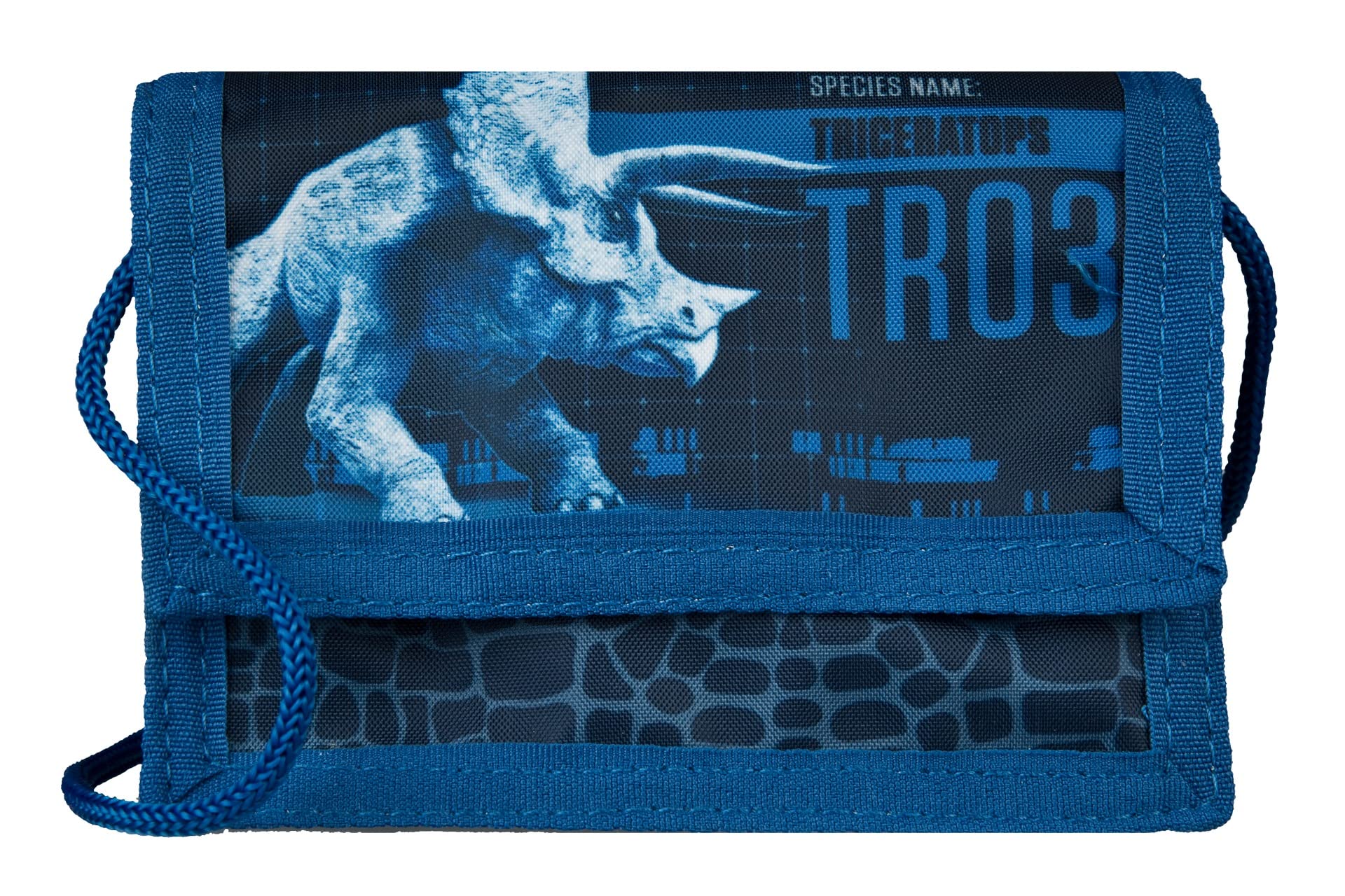 Jurassic World JURP7000 I Children's Wallet Blue with Viewing Window for Bus Pass, blue, 9 x 14,5 x 0,5 cm, Classic