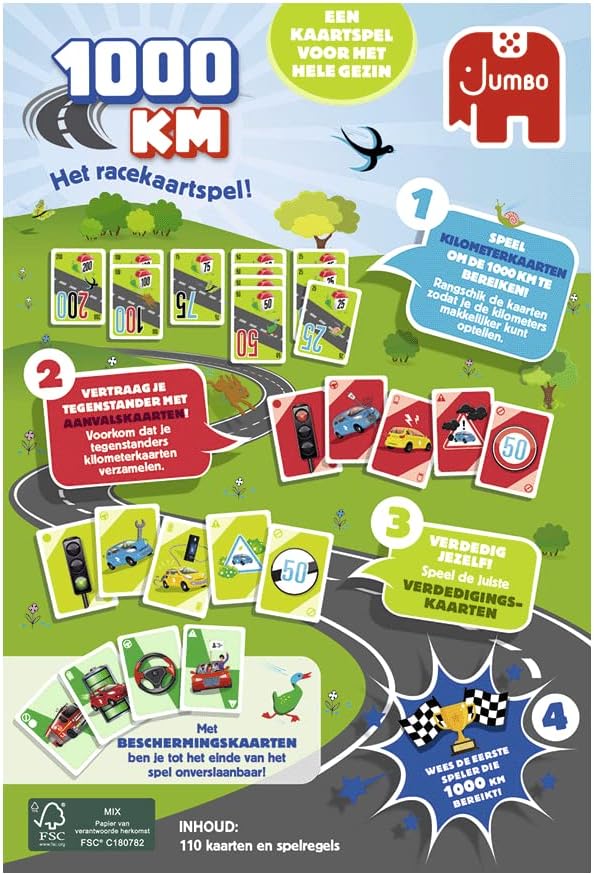 Jumbo - 1000 KM Kaartspel - Vanaf 6 jaar