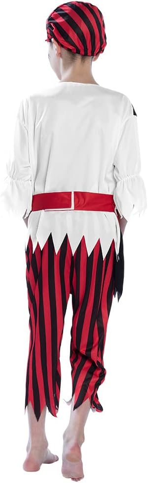 Boland 10102909 BOL82161 82161 Pirate Jack Costume Boys White/Red/Black