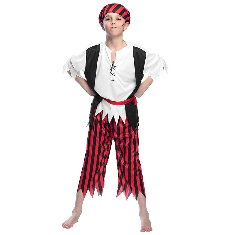 Boland 10102909 BOL82161 82161 Pirate Jack Costume Boys White/Red/Black