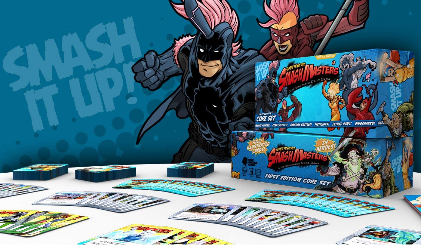Super Powered Smash Masters: Core Set - Family-Friendly Card Game - Card Games for Adults, Teens, and Kids by Dark Unicorn Games, LLC