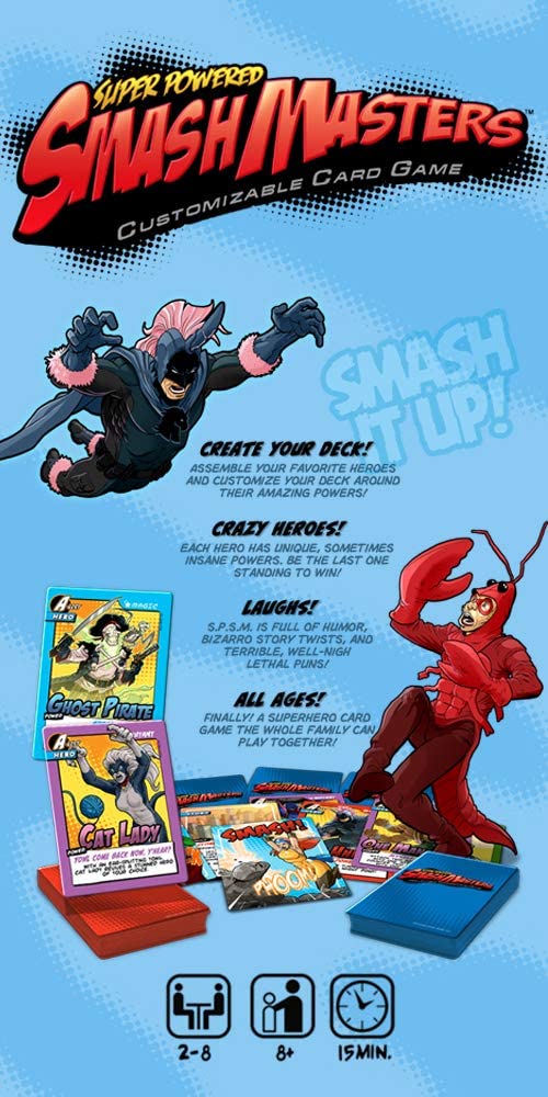 Super Powered Smash Masters: Core Set - Family-Friendly Card Game - Card Games for Adults, Teens, and Kids by Dark Unicorn Games, LLC