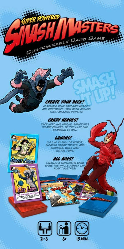 Super Powered Smash Masters: Core Set - Family-Friendly Card Game - Card Games for Adults, Teens, and Kids by Dark Unicorn Games, LLC