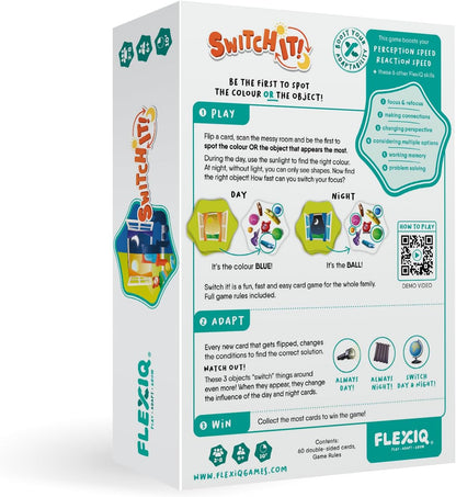 FlexiQ | Switch It! | Board Game | Ages 6+ | 2-8 Players | 10 Minutes Playing Time