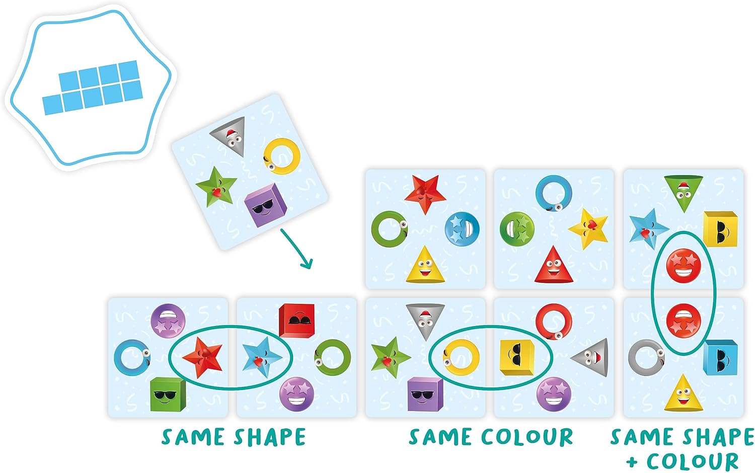 FlexiQ | Pattern Party | Board Game | Ages 5+ | 2-4 Players | 20 Minutes Playing Time