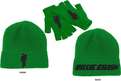 Billie Eilish: Rock Off - Blohsh Beanie Hat & Gloves (Set Berretto+Guanti)