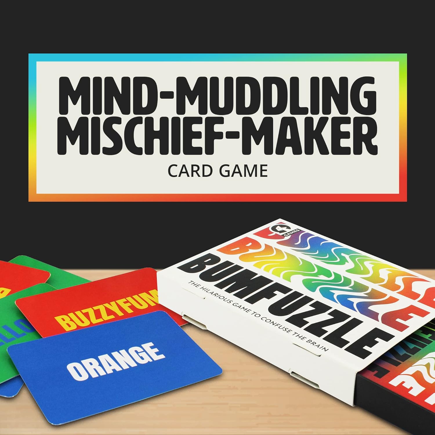 Ginger Fox Bumfuzzle Card Game. Brain Muddling, Fast-Paced Fun for Family Nights In, Parties and More. Great for Adults and Teens over 12 Years Old. Laugh-Out-Loud Quick Action Play For 2+ Players