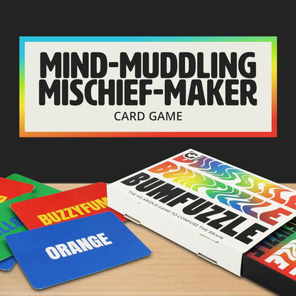 Ginger Fox Bumfuzzle Card Game. Brain Muddling, Fast-Paced Fun for Family Nights In, Parties and More. Great for Adults and Teens over 12 Years Old. Laugh-Out-Loud Quick Action Play For 2+ Players
