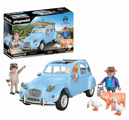 Playmobil 70640 Classic Car Citroën 2CV, Tin Snail with removable top, Collector's Item for Car Enthusiasts, Toy for Collectors and Children Ages 5+