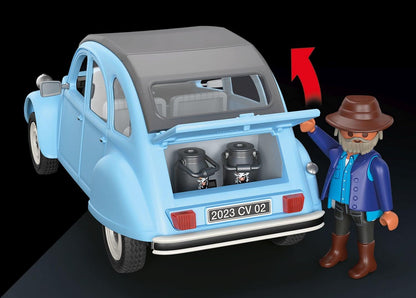 Playmobil 70640 Classic Car Citroën 2CV, Tin Snail with removable top, Collector's Item for Car Enthusiasts, Toy for Collectors and Children Ages 5+