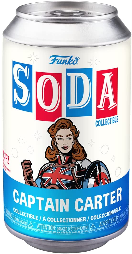 Funko Vinyl SODA: Marvel Friday - What If - Captain Carter - 1/6 Odds for Rare Chase Variant - Collectable Vinyl Figure - Gift Idea - Official Merchandise - Toys for Kids & Adults