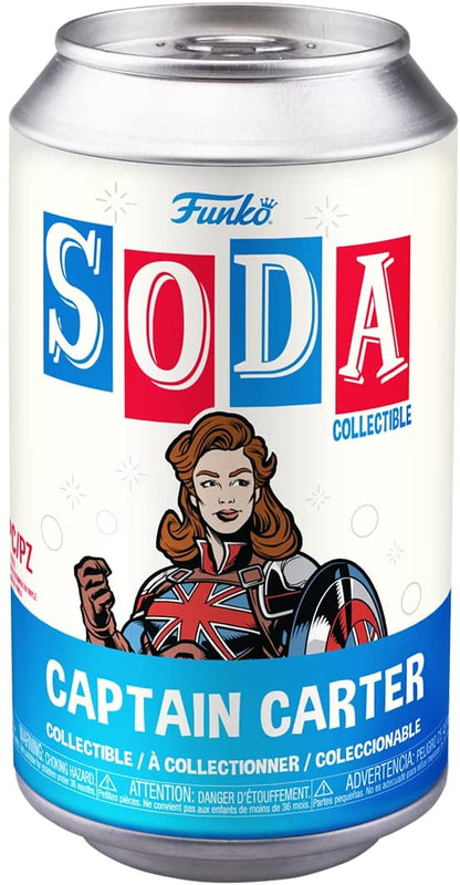 Funko Vinyl SODA: Marvel Friday - What If - Captain Carter - 1/6 Odds for Rare Chase Variant - Collectable Vinyl Figure - Gift Idea - Official Merchandise - Toys for Kids & Adults