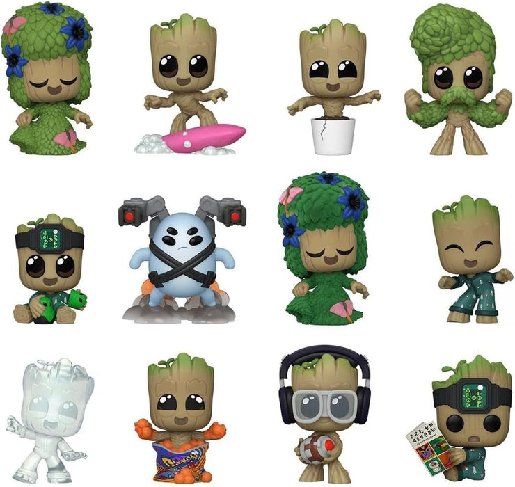 Funko Mystery Mini - Marvel - Guardians of The Galaxy - 1 of 12 to Collect - Styles Vary - Groot Shorts- Vinyl-Sammelfigur - Geschenkidee - Offizielle Handelswaren - TV Fans und Display