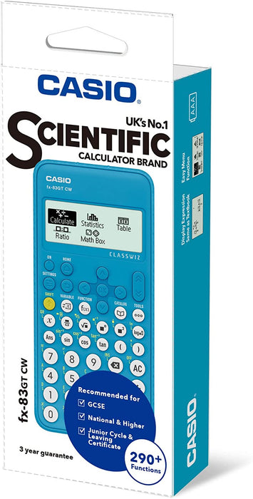 New Casio FX-83GTCW Blue Scientific Calculator